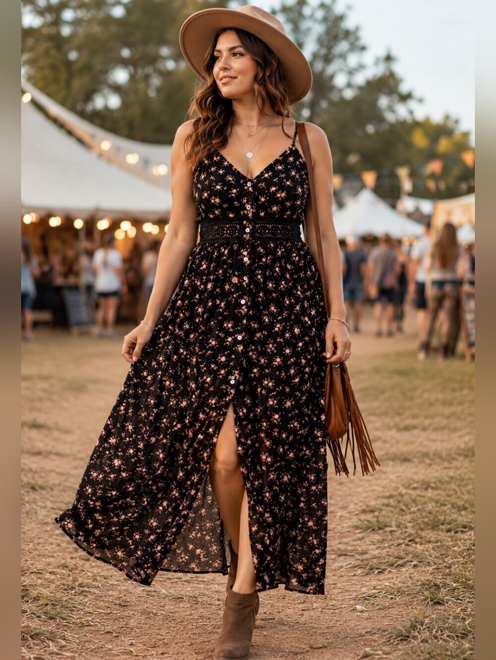 ✨ Chloe K Floral Maxi Dress Med ✨